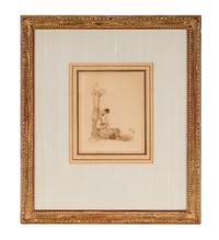 Jeune Fille Tricotant (Drawing for the Letter 'L'), 1879
