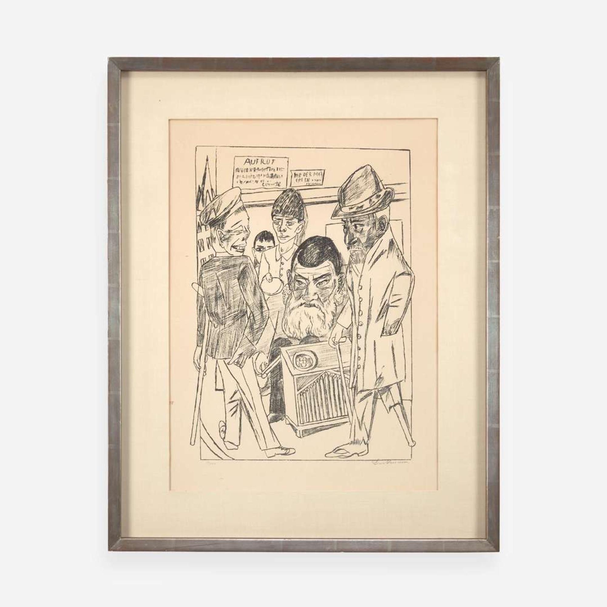 Max Beckmann (German, 1884-1950) Die Bettler (The Beggars), Plate 7 from Berliner Reise