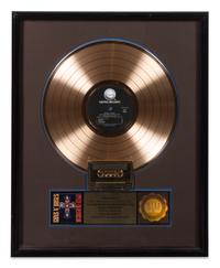 A Guns & Roses: Appetite for Destruction RIAA Certified Gold Presentation Album 21 x 17 inches.