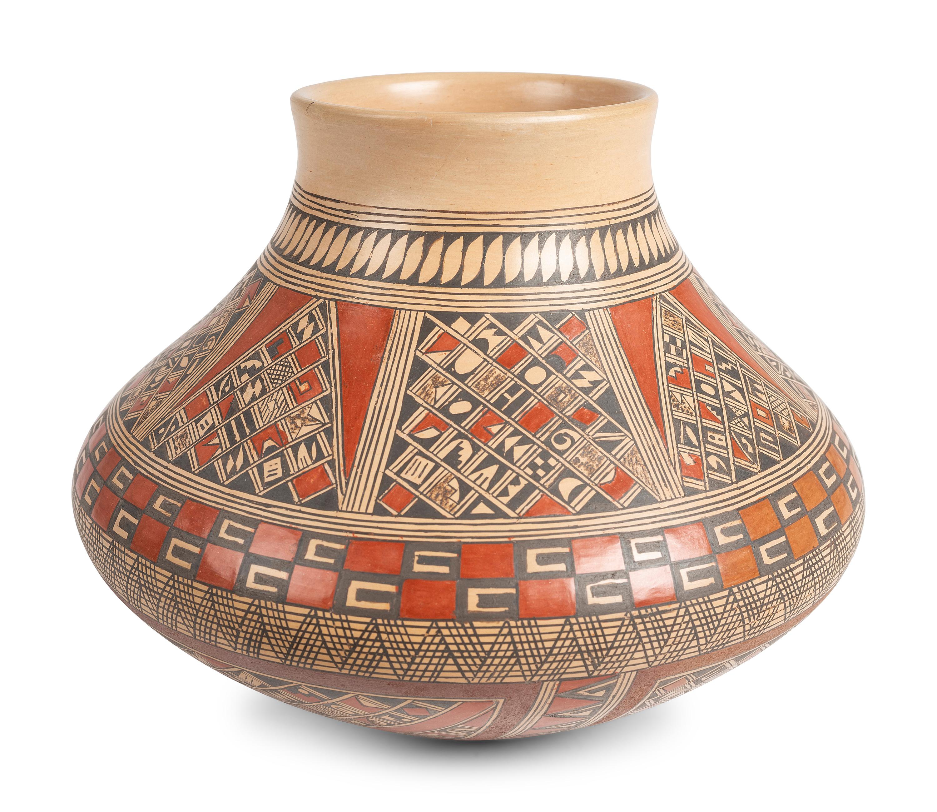 Polychrome Pottery Vase