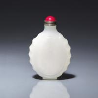 A Chinese White Jade Snuff Bottle 白玉素面鼻烟壺