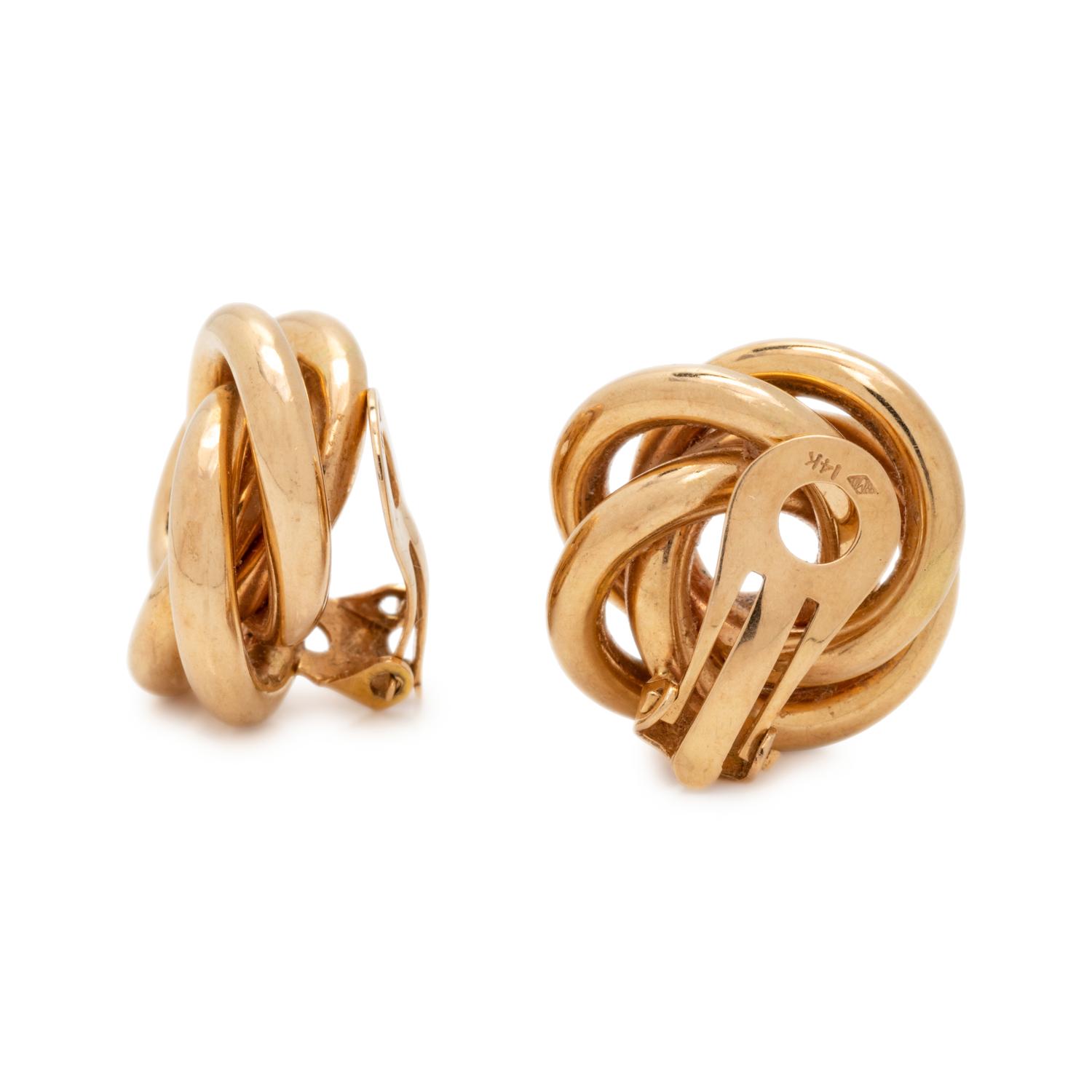 YELLOW GOLD EARCLIPS