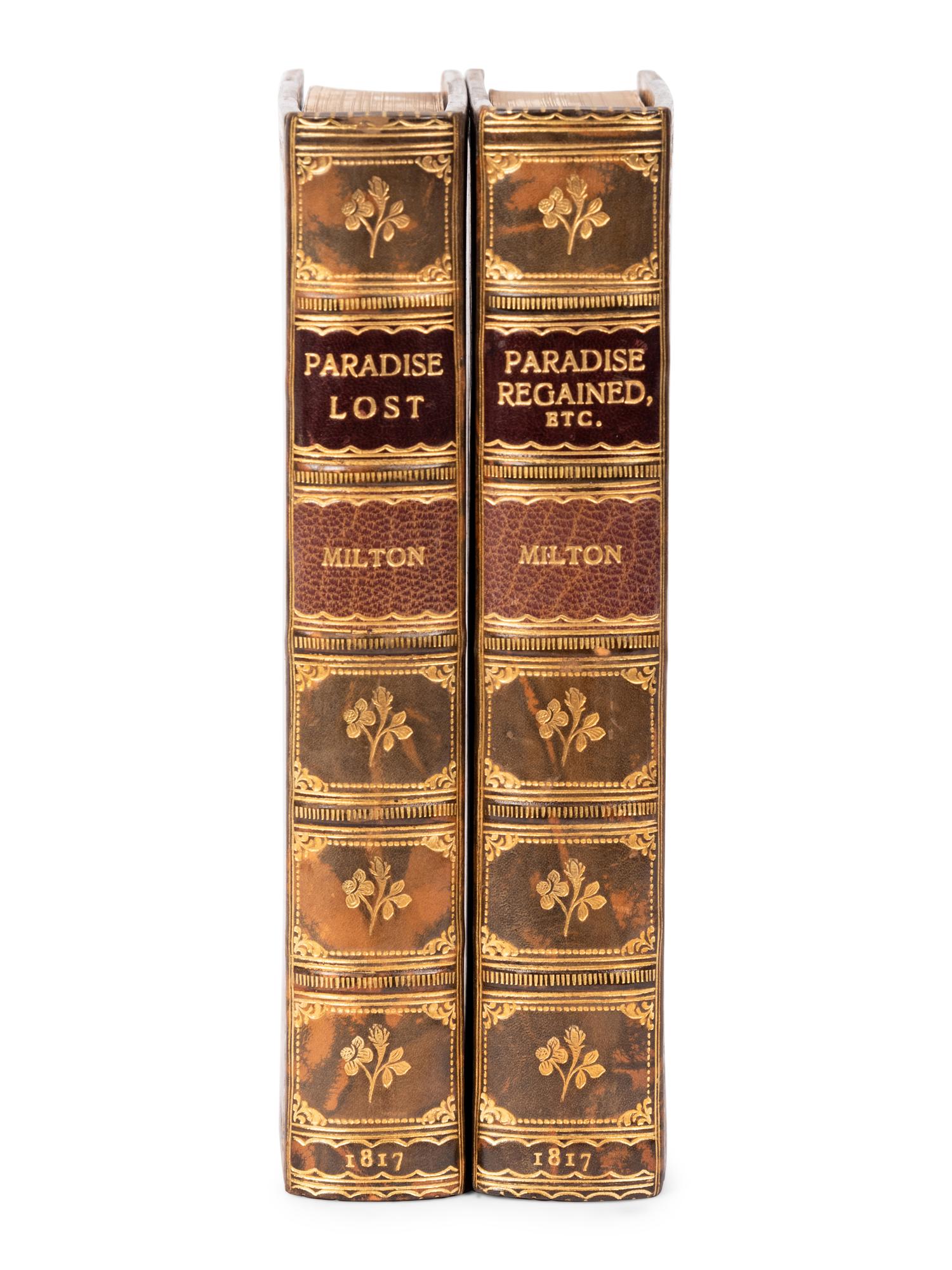 [BINDINGS]. MILTON, John (1608-1674). Paradise Lost . -- Paradise Regained . London: for John Sharpe, 1816.