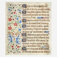Two Framed Illuminated Manuscript Leaves