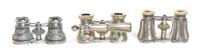 Three Pairs of Opera Glasses, Width of first 4 inches.
