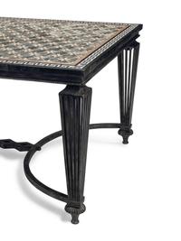 A Large Neoclassical Style Specimen Marble and Cast Metal Table