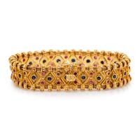 YELLOW GOLD, SAPPHIRE AND RUBY BRACELET