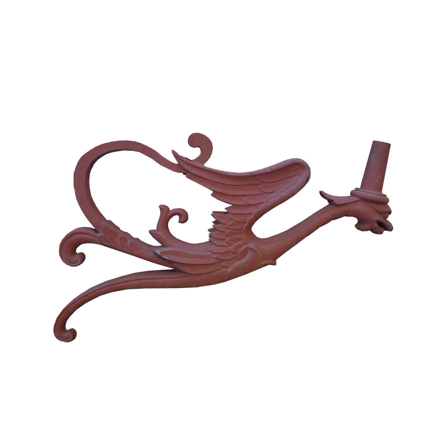 A Pair of Cast Iron Griffin Form Brackets from the St. Louis World's Fair 49" W x 10.5" D x 25" H — United States, Early 20th Century