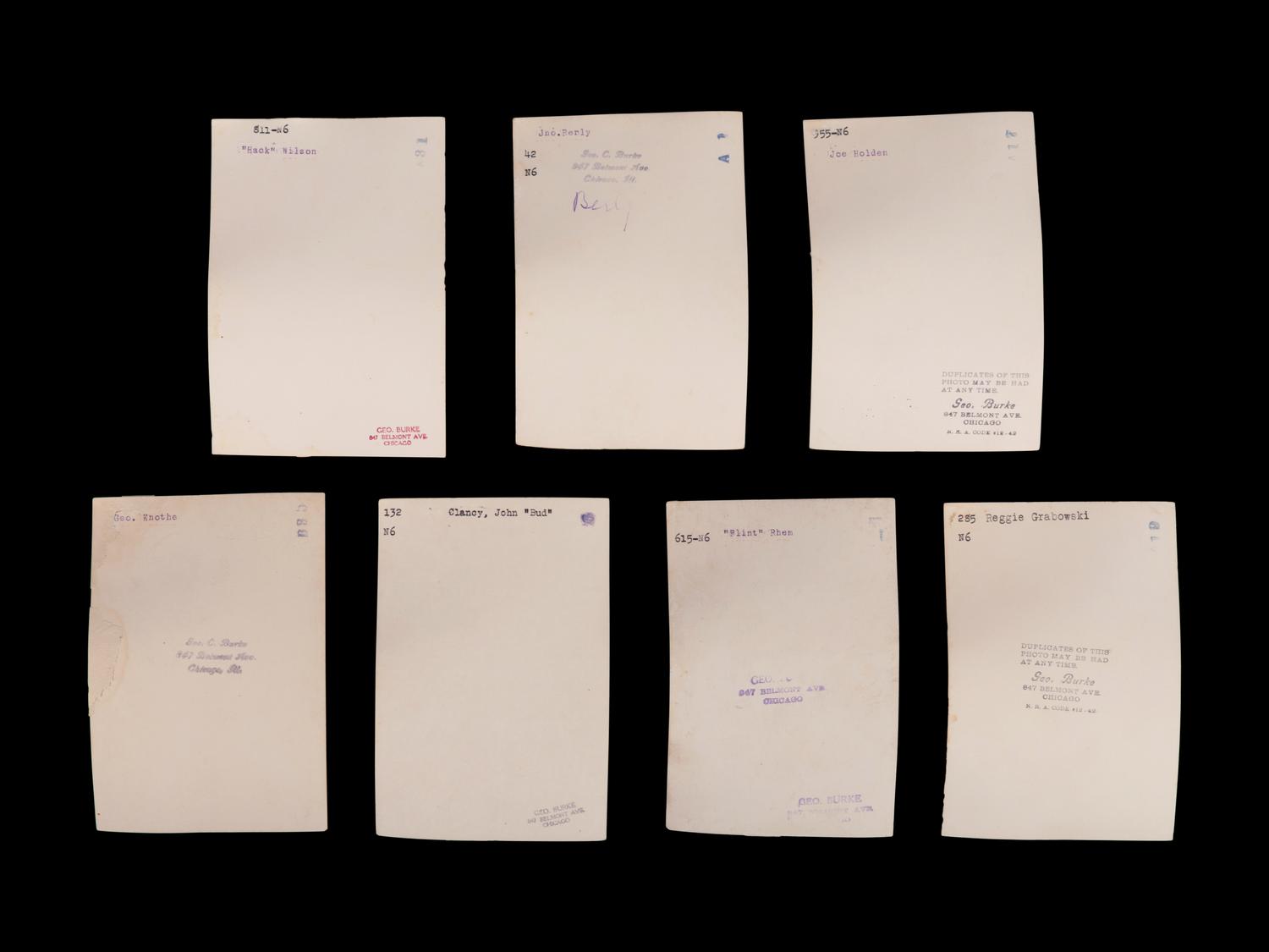 A Group of 105 1930s Original George Burke Philadelphia Phillies Photographs Owned by Jimmie Wilson,