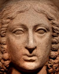 An Etruscan Terracotta Votive Head of a Woman