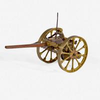 A scale model wood, brass, and painted iron hay cutter / mower George Gibbs (b. circa 1829), Canton, OH, circa 1870