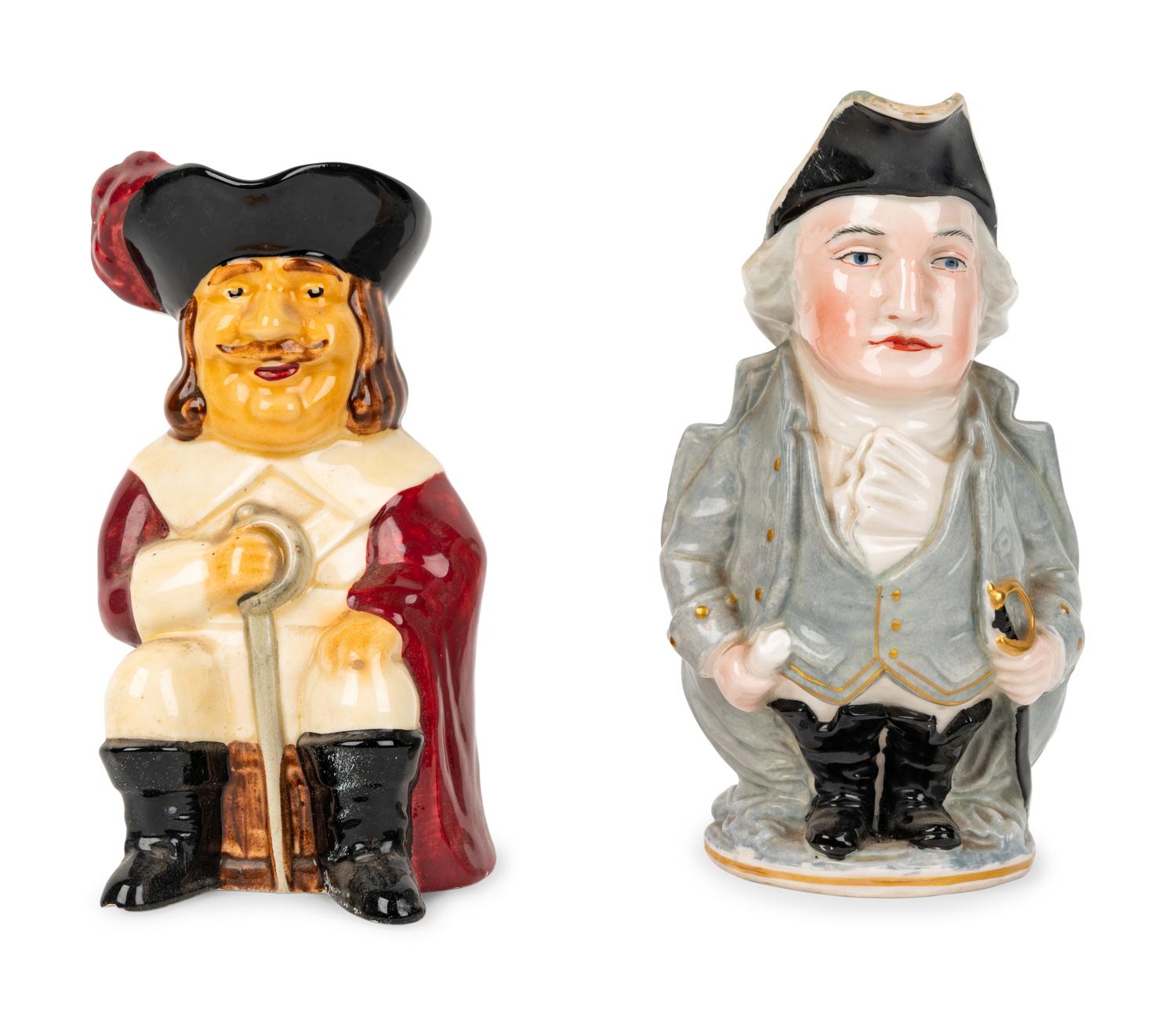 A " George Washington" Character Jug and a "Captain" Character Jug
