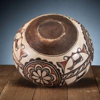 Zuni Polychrome Pottery Olla, with Heartline Deer