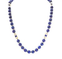 A Lapis Lazuli and Gold Bead Necklace,