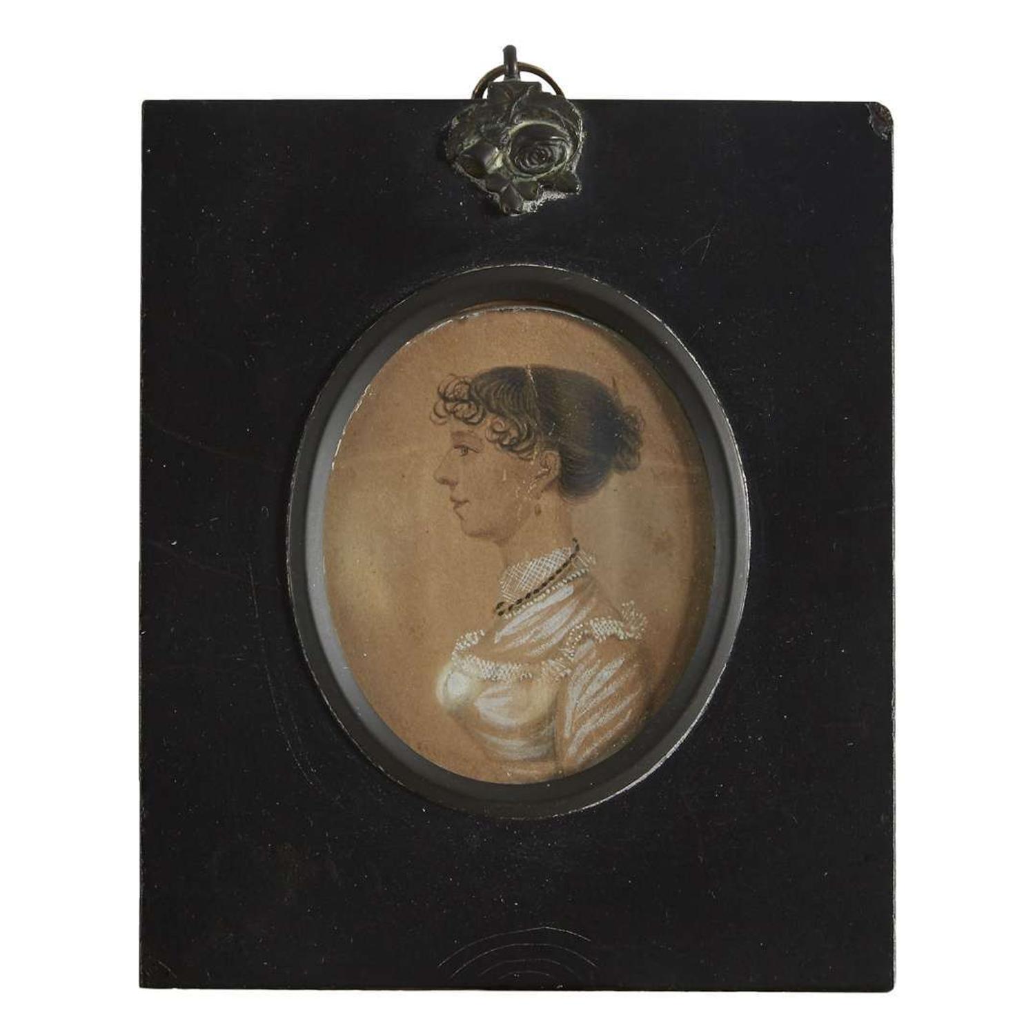 Anglo-American School 19th century Seven portrait miniatures of ladies and gentlemen, early 19th century