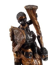 A Pair of Venetian Painted Figures