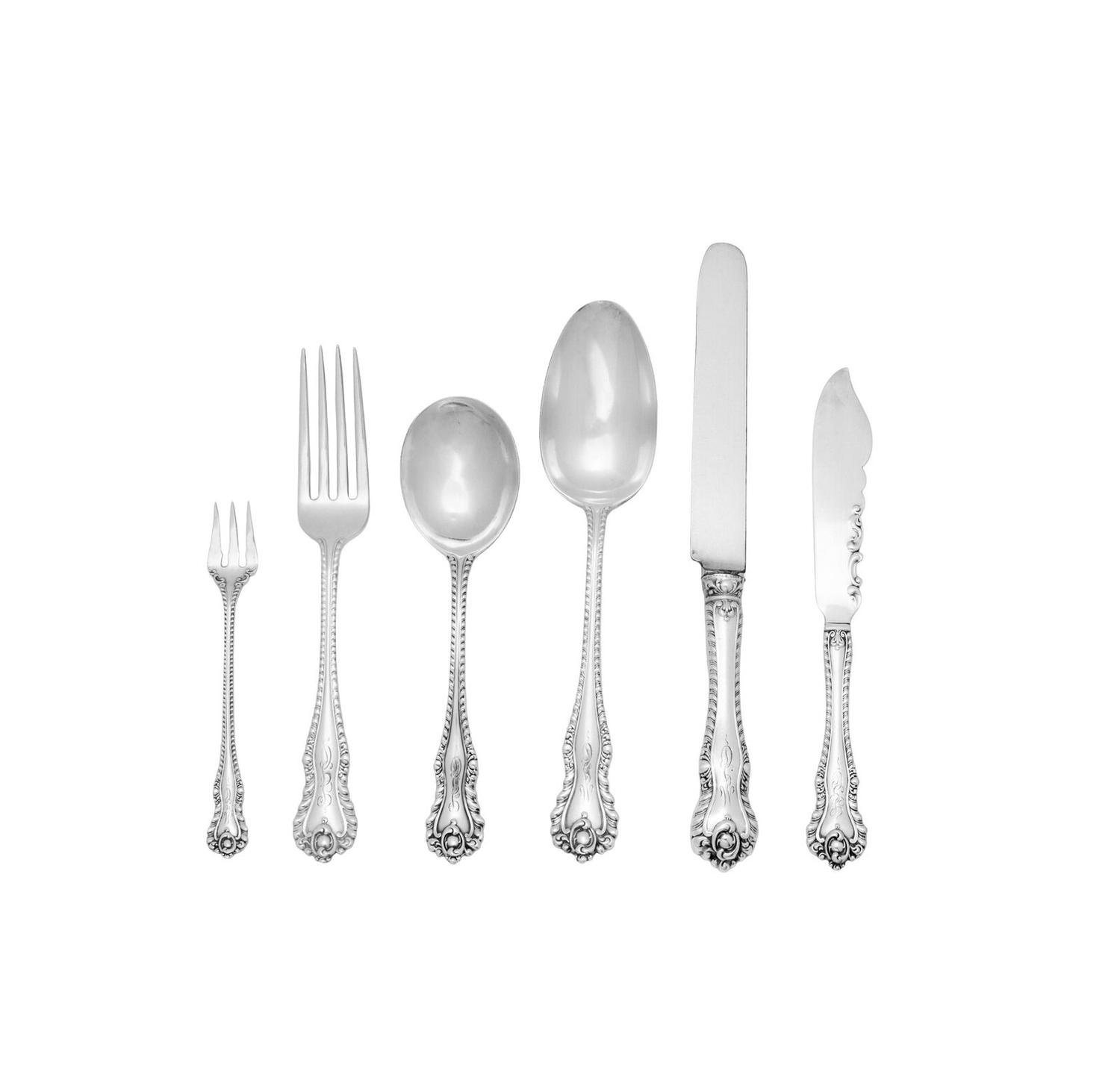 An American Silver Flatware Service