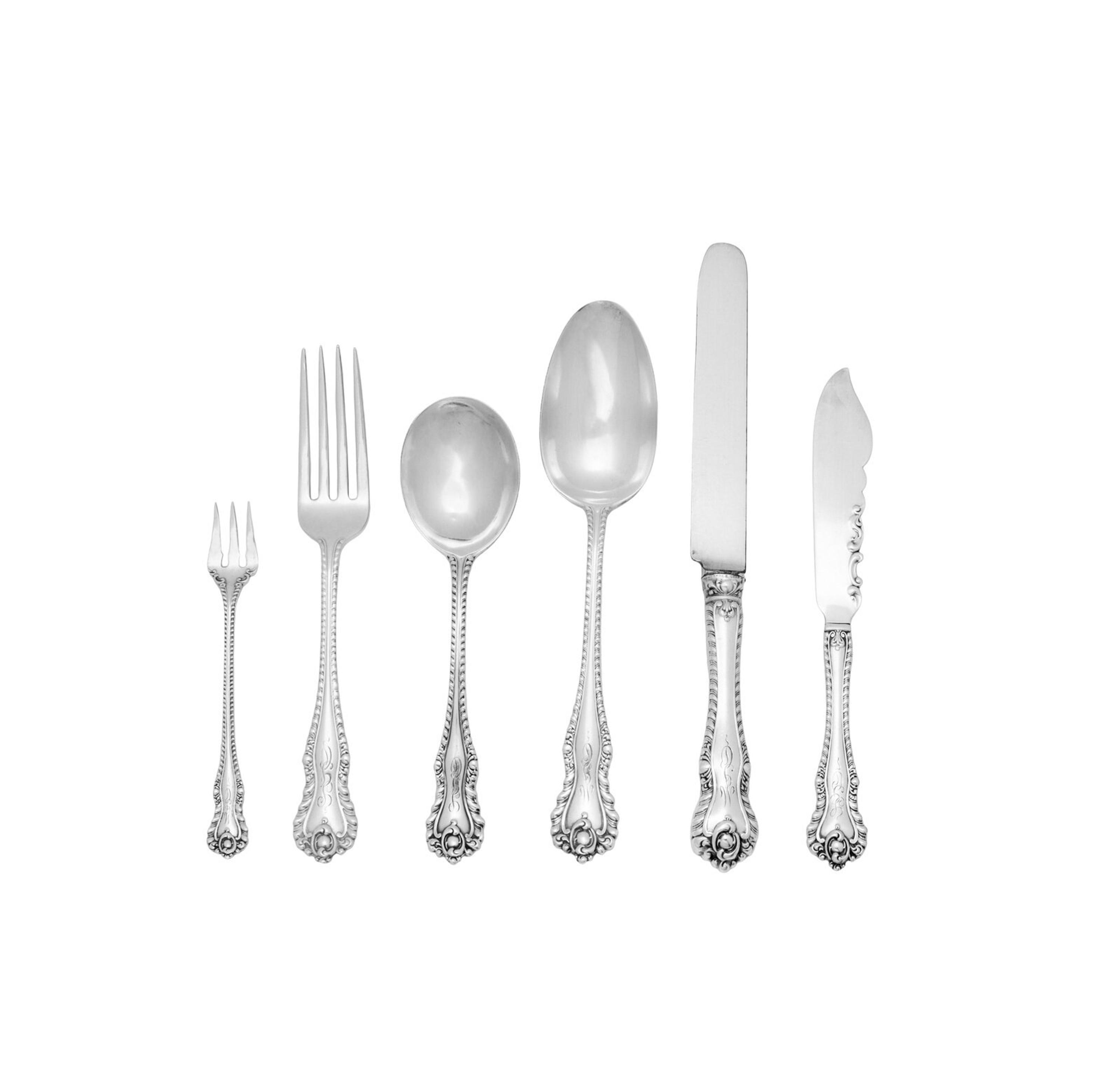 An American Silver Flatware Service