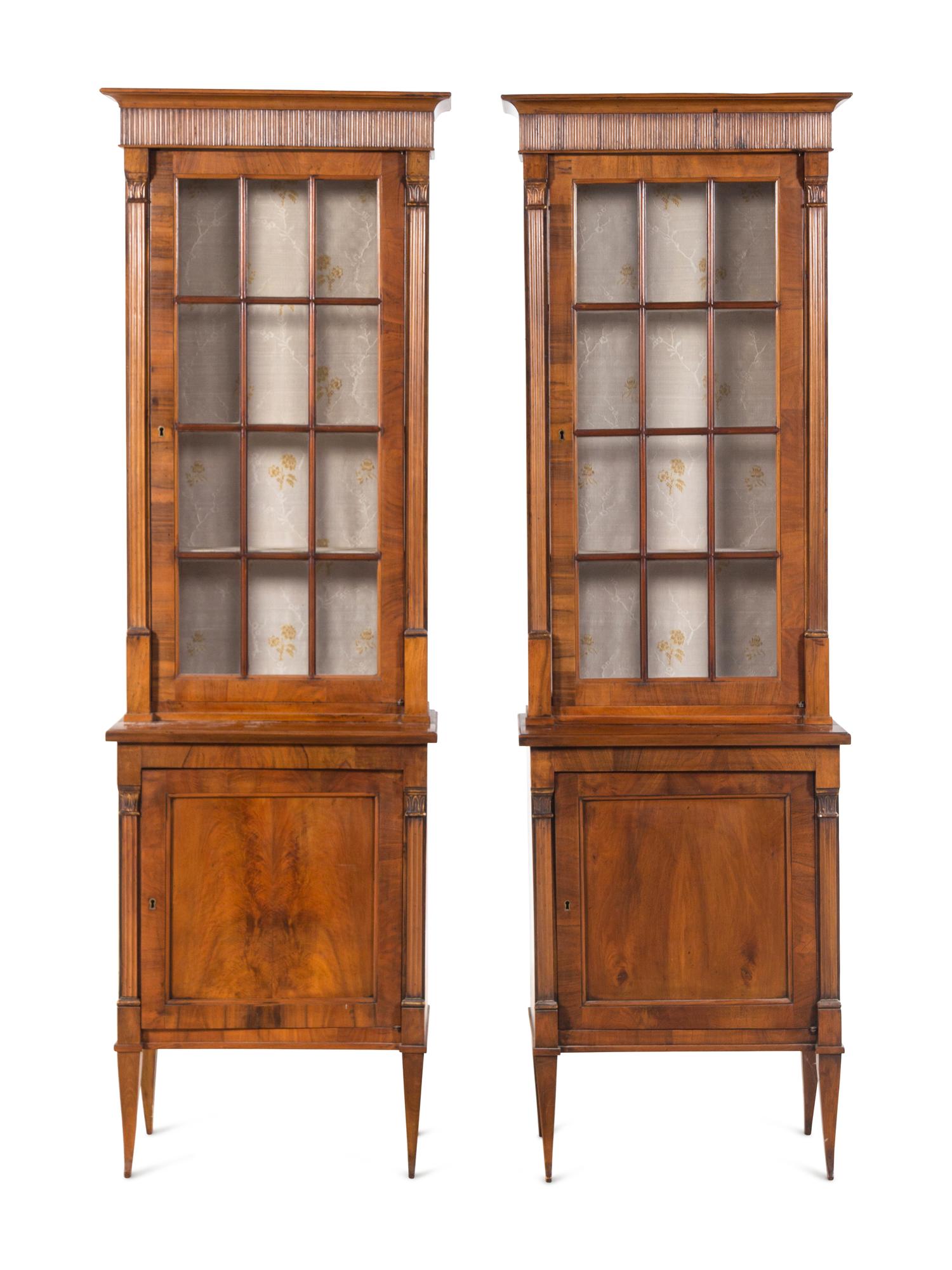 A Pair of Italian Walnut Cabinets
