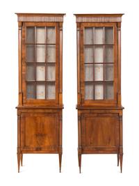 A Pair of Italian Walnut Cabinets