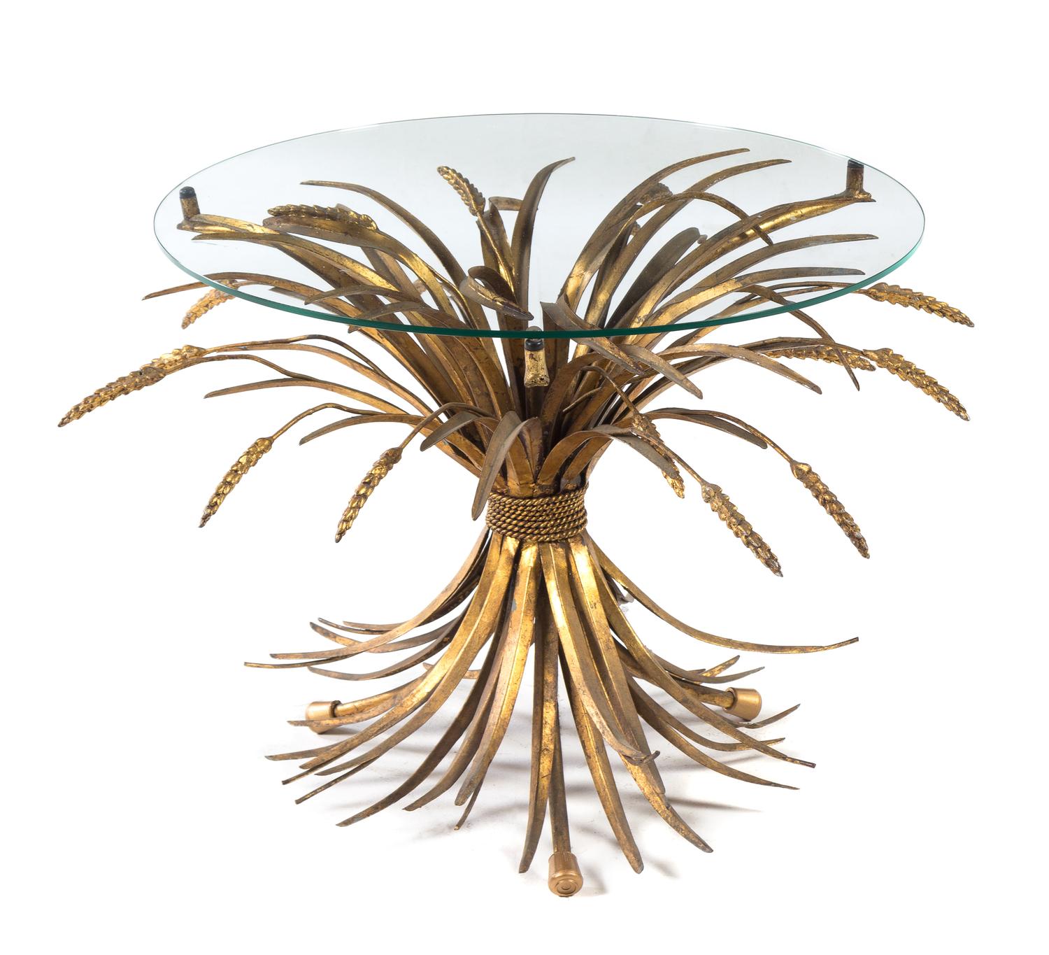 An Italian Gilt Metal Occasional Table Height 18 1/2 x diameter 23 inches. — MID 20TH CENTURY