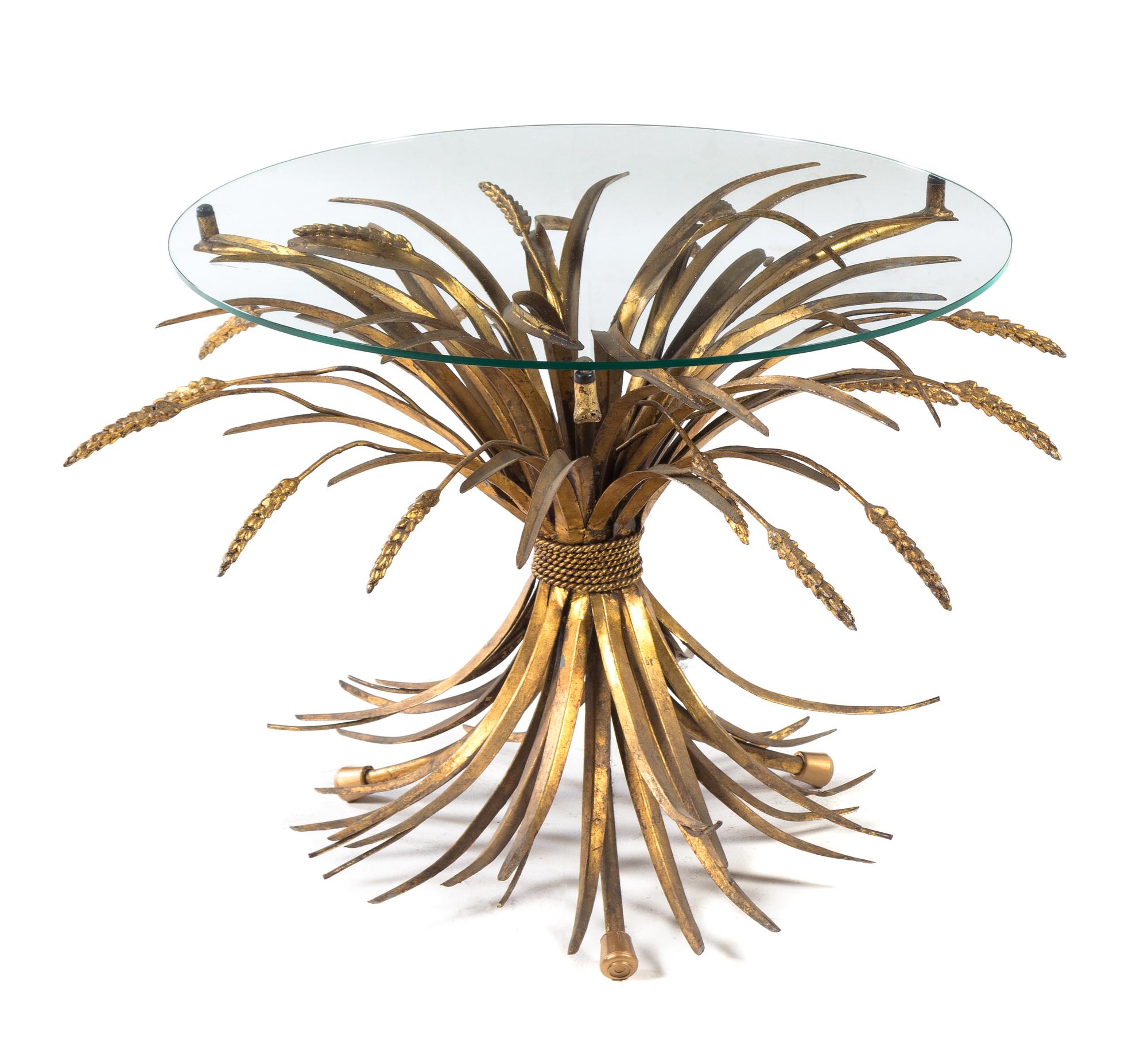 An Italian Gilt Metal Occasional Table Height 18 1/2 x diameter 23 inches. — MID 20TH CENTURY