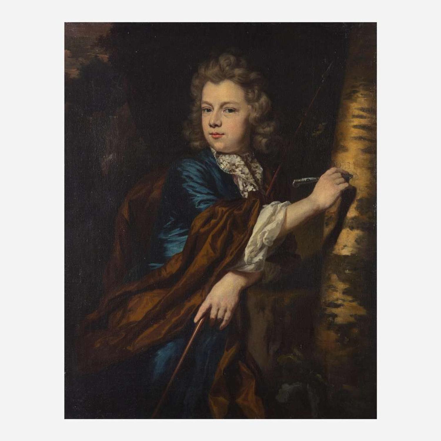 Circle of Johannes van der Stock (Dutch, active 1656-1676) Portrait of a Gentleman, Bust-Length; together with Portrait of a Lady with Blue Sash, Bust-Length (A Pair)