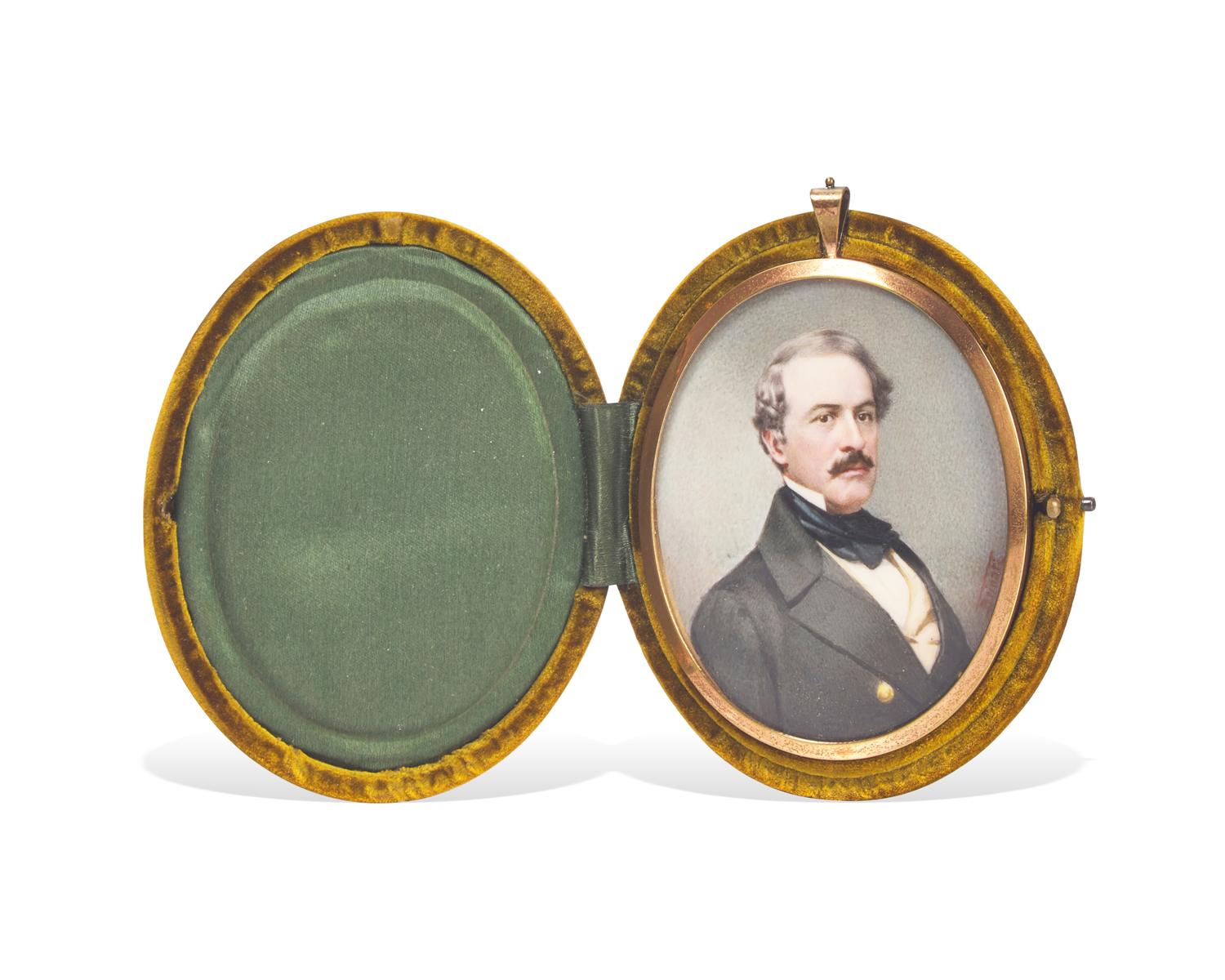 Francesco Brinati (Italian, B. 1856), A Portrait Miniature of Robert E. Lee (1807-1870)