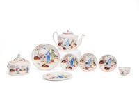 A New Hall Soft-Paste Porcelain Eight-Piece Tea Service