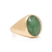 JADE AND YELLOW GOLD RING