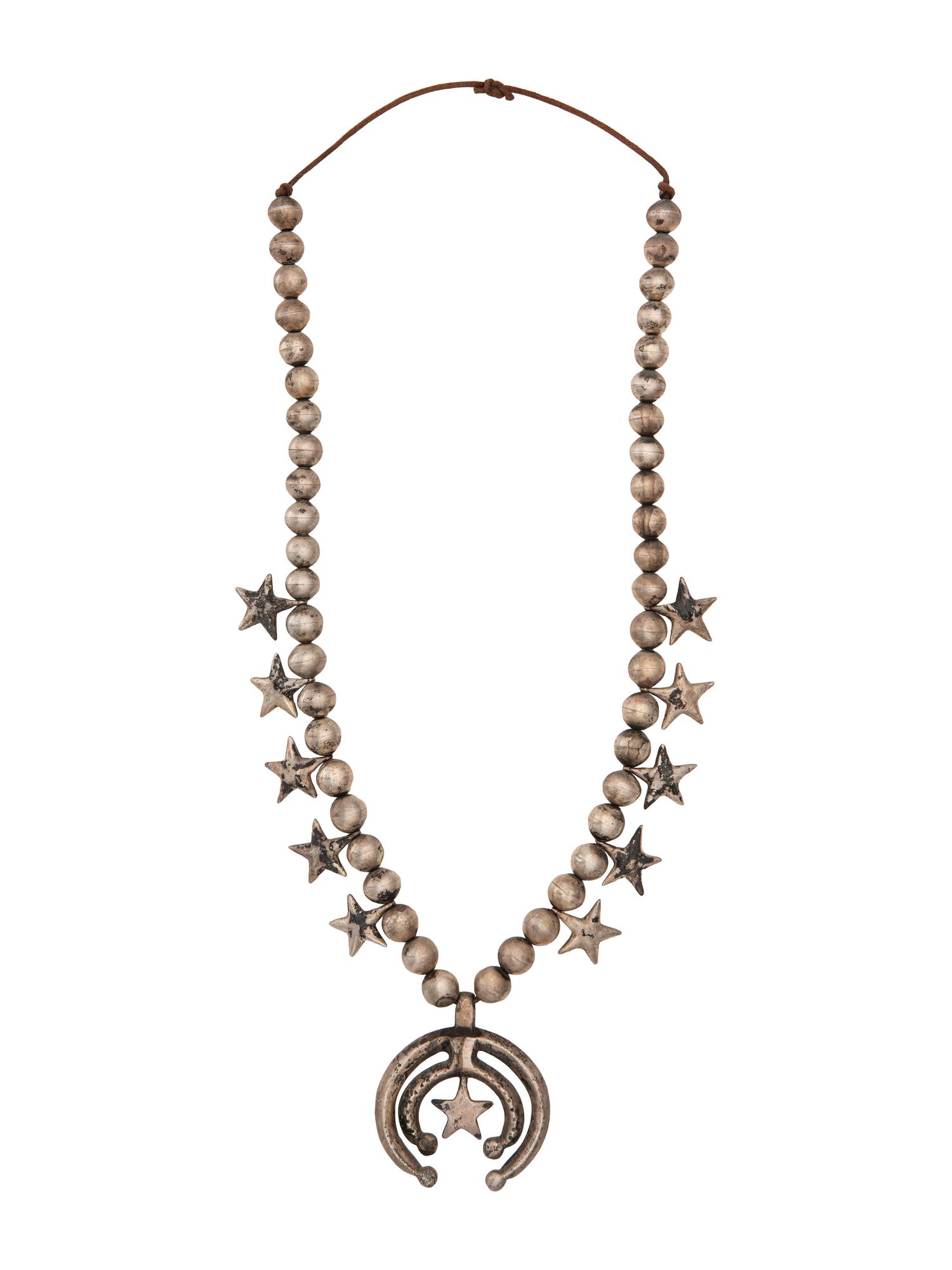 Navajo Star Squash Blossom Necklace