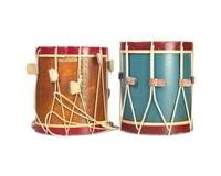 Two Revolutionary War Reproduction Painted Drums