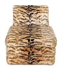 A Contemporary Custom Upholstered Slipper Chair
