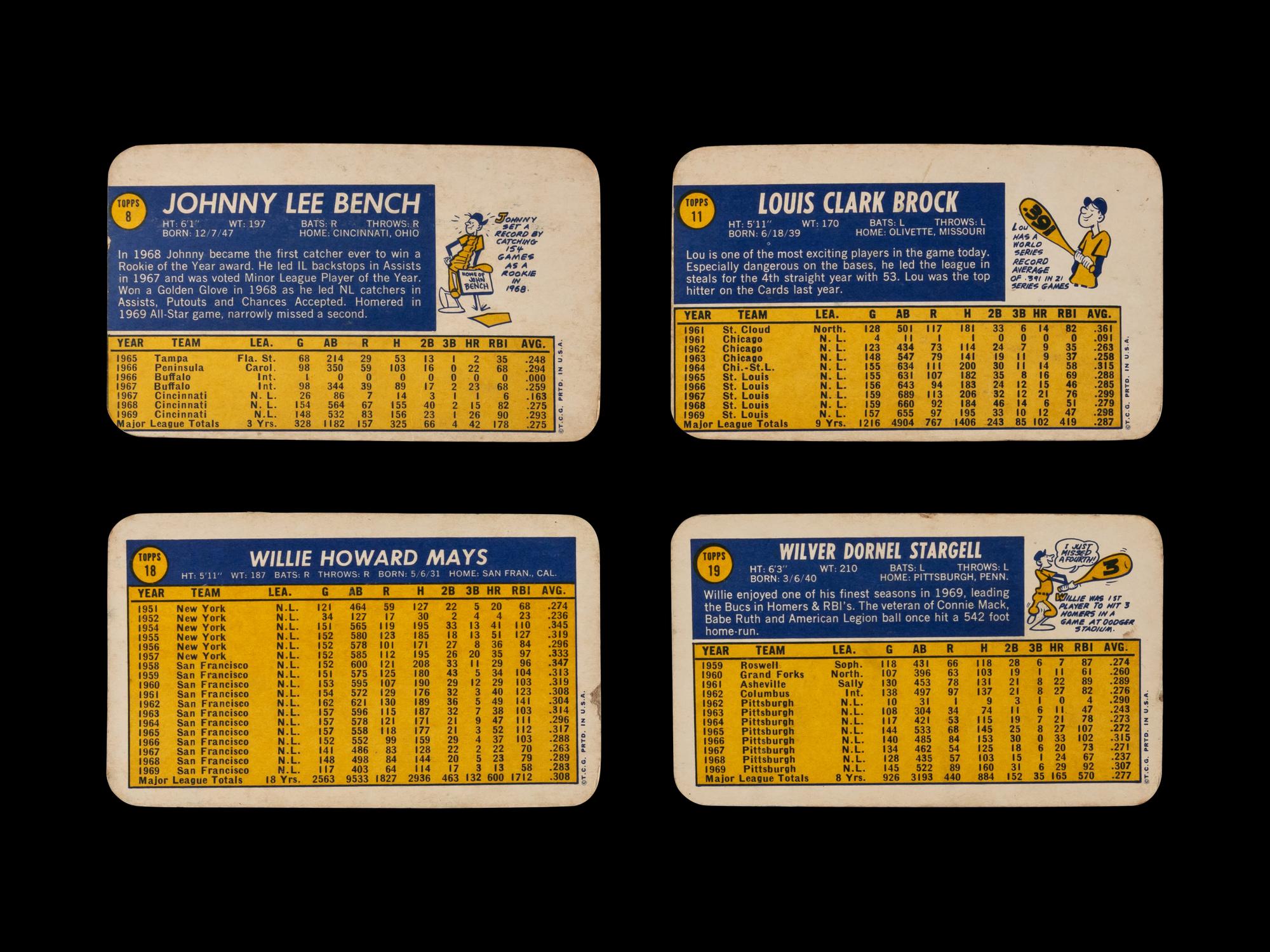 A Collection of Assorted 1960s-80 Hall of Fame Baseball Cards