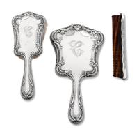 An American Silver Three-Piece Dresser Set