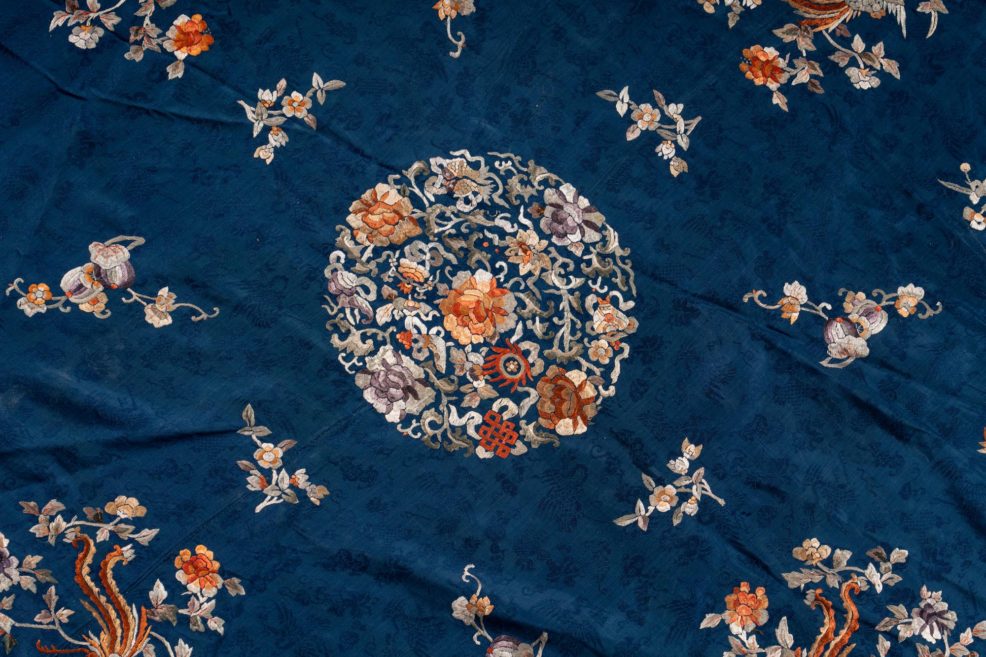 Two Chinese Embroidered Silk Panels