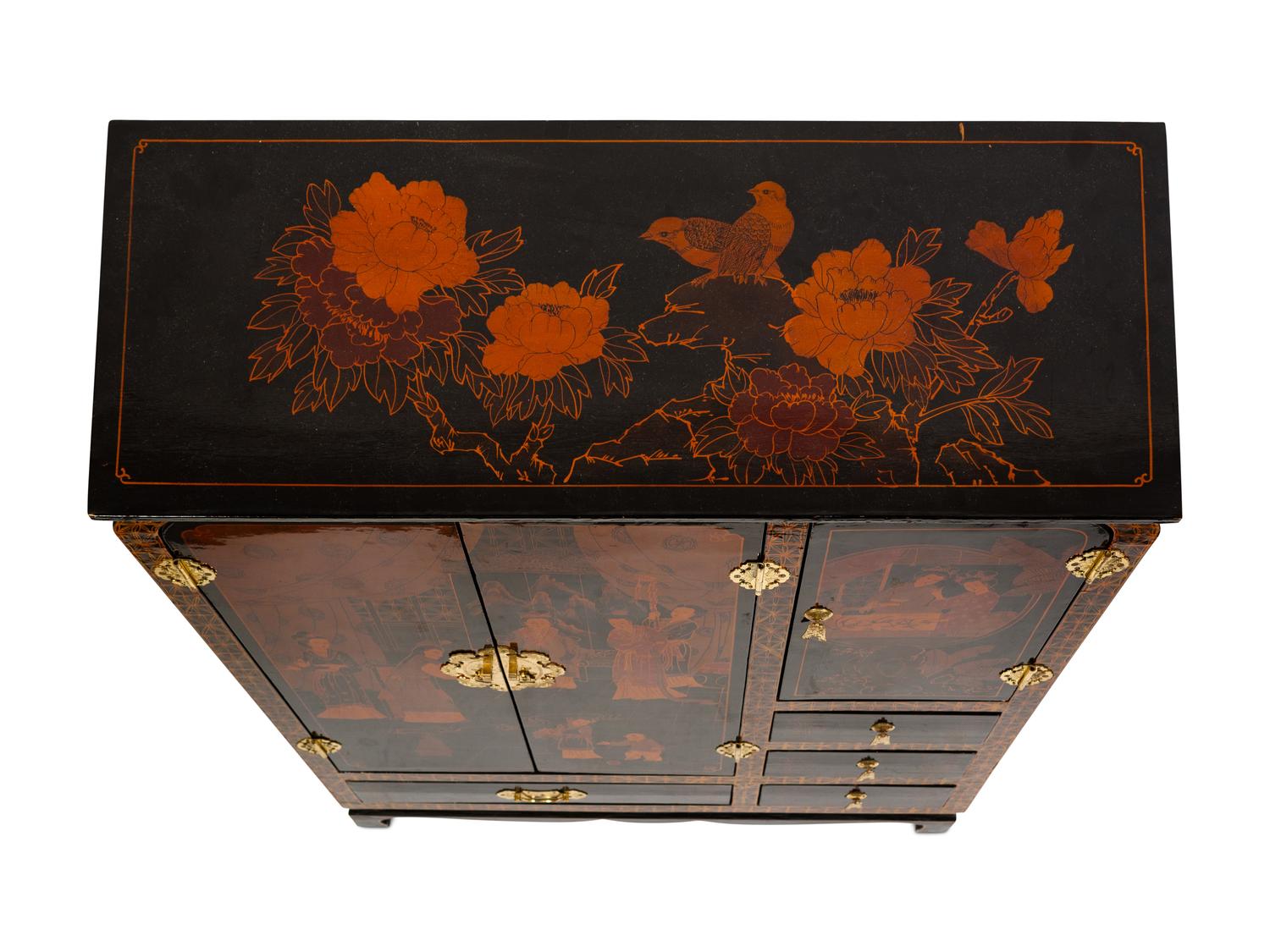 A Chinese Export Style Painted Cabinet