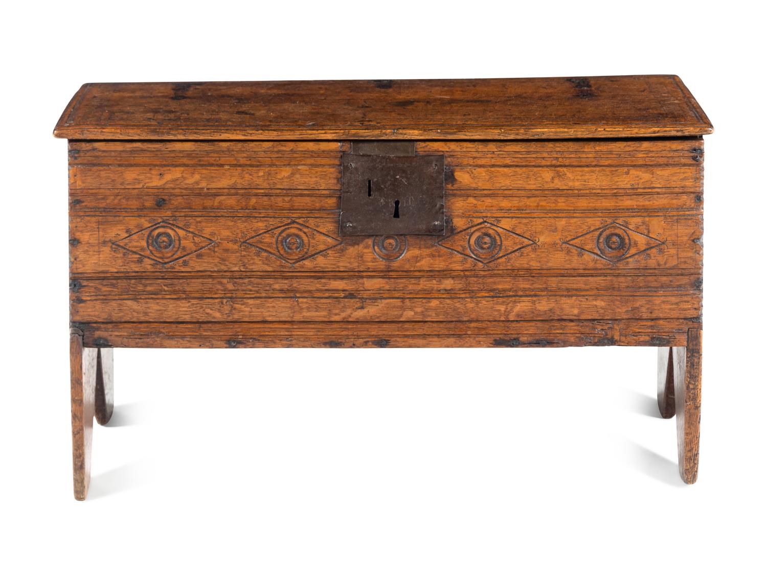 A Charles II Oak Coffer