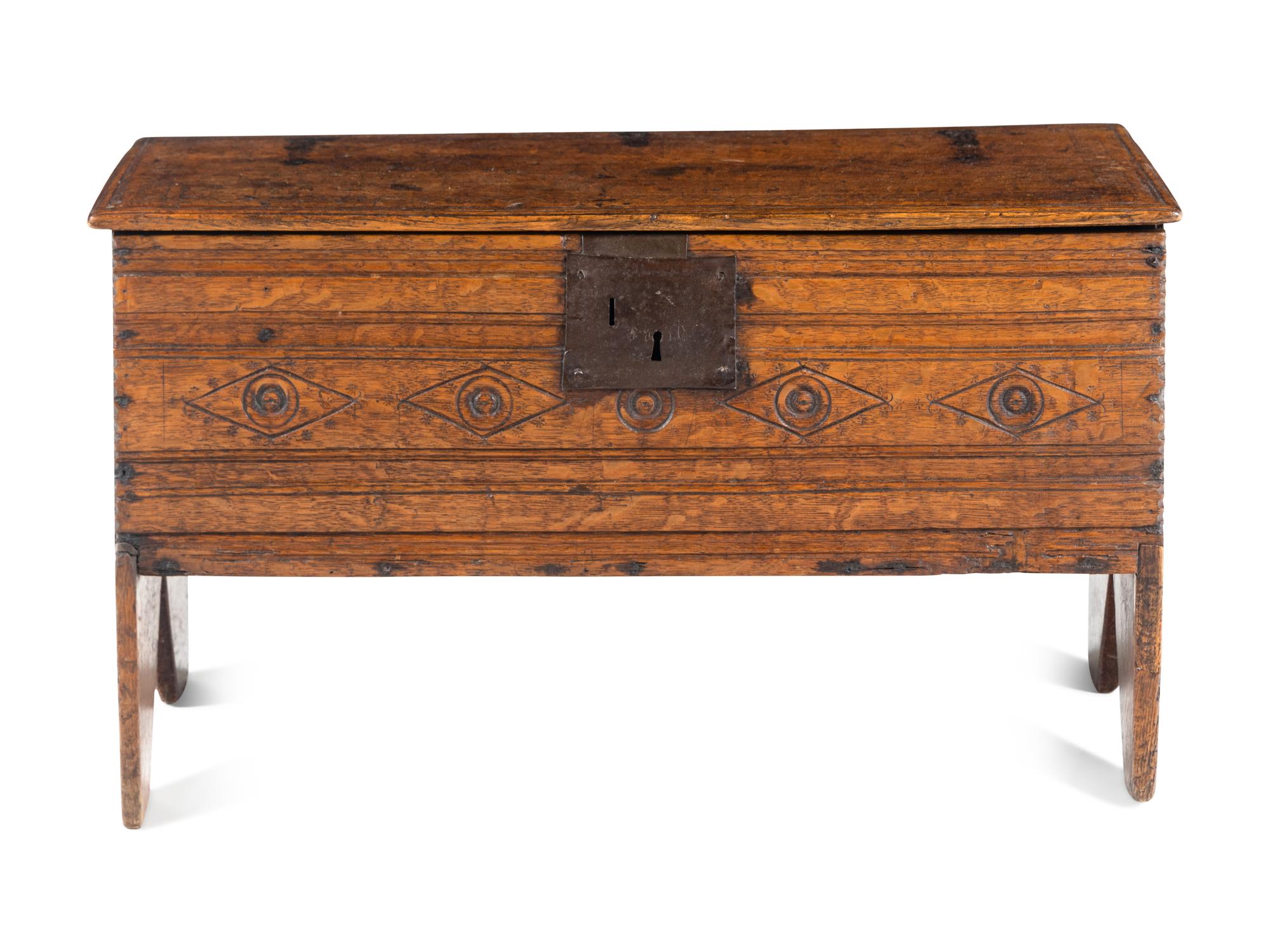 A Charles II Oak Coffer