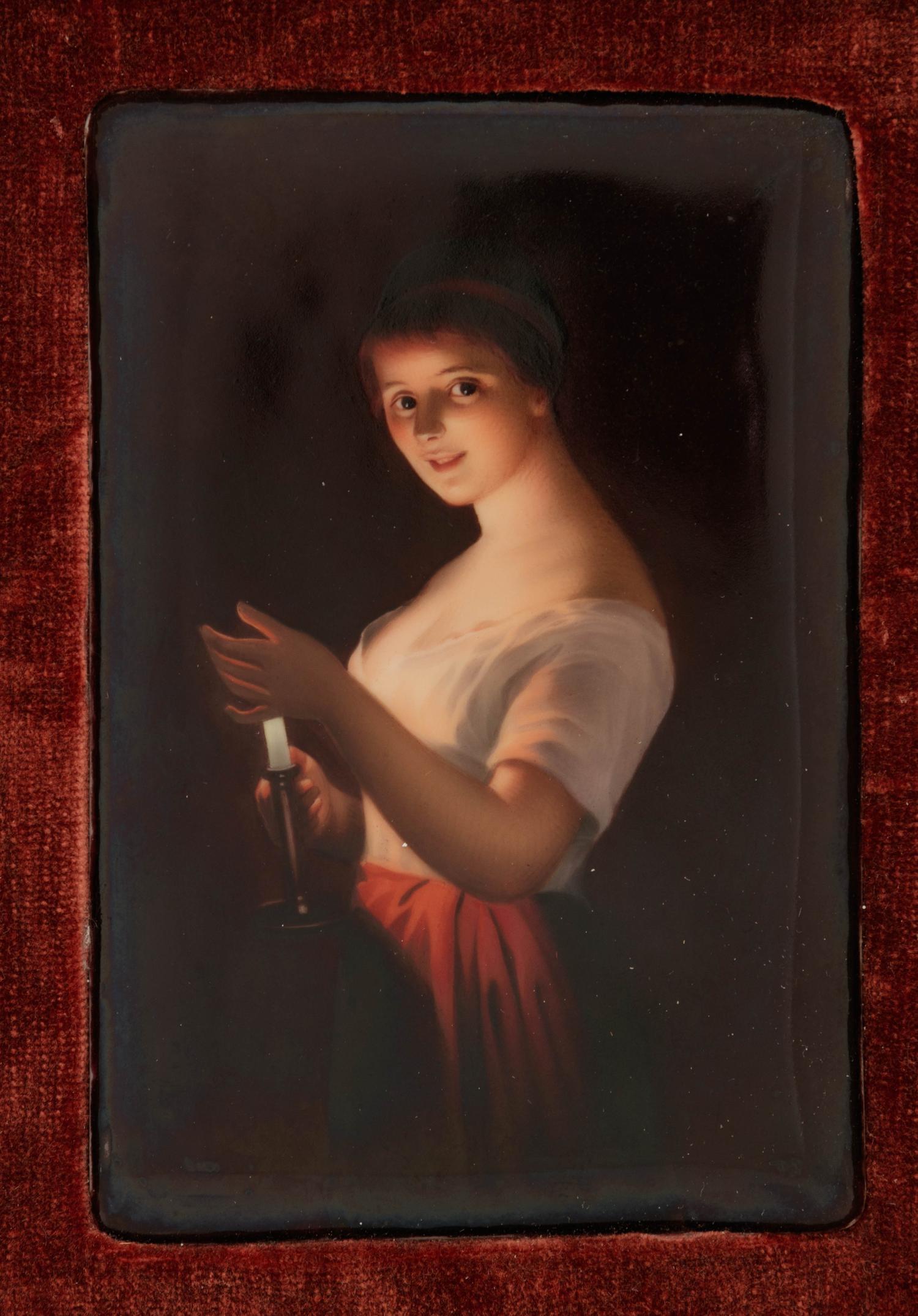 A German Painted Porcelain Plaque