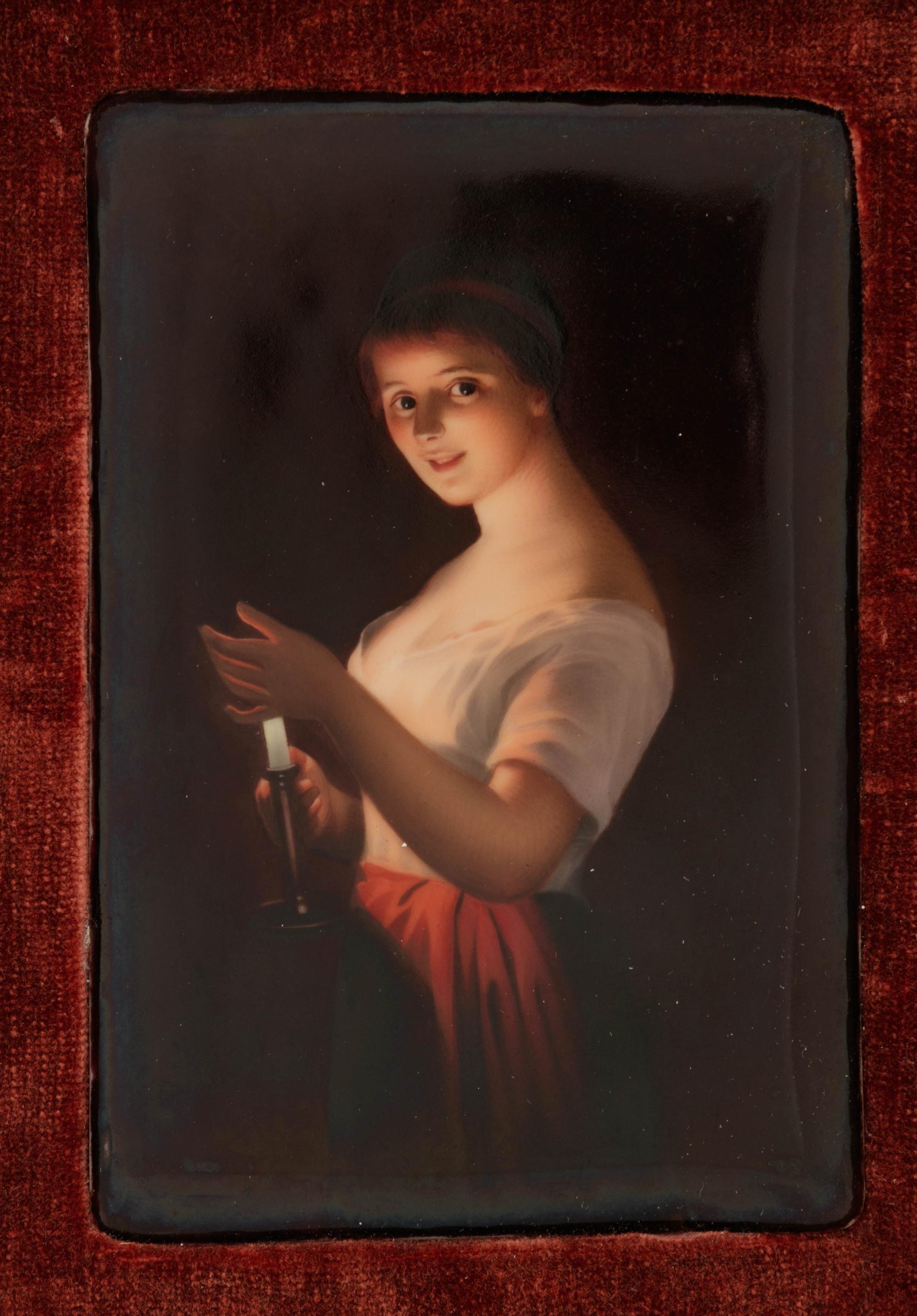 A German Painted Porcelain Plaque