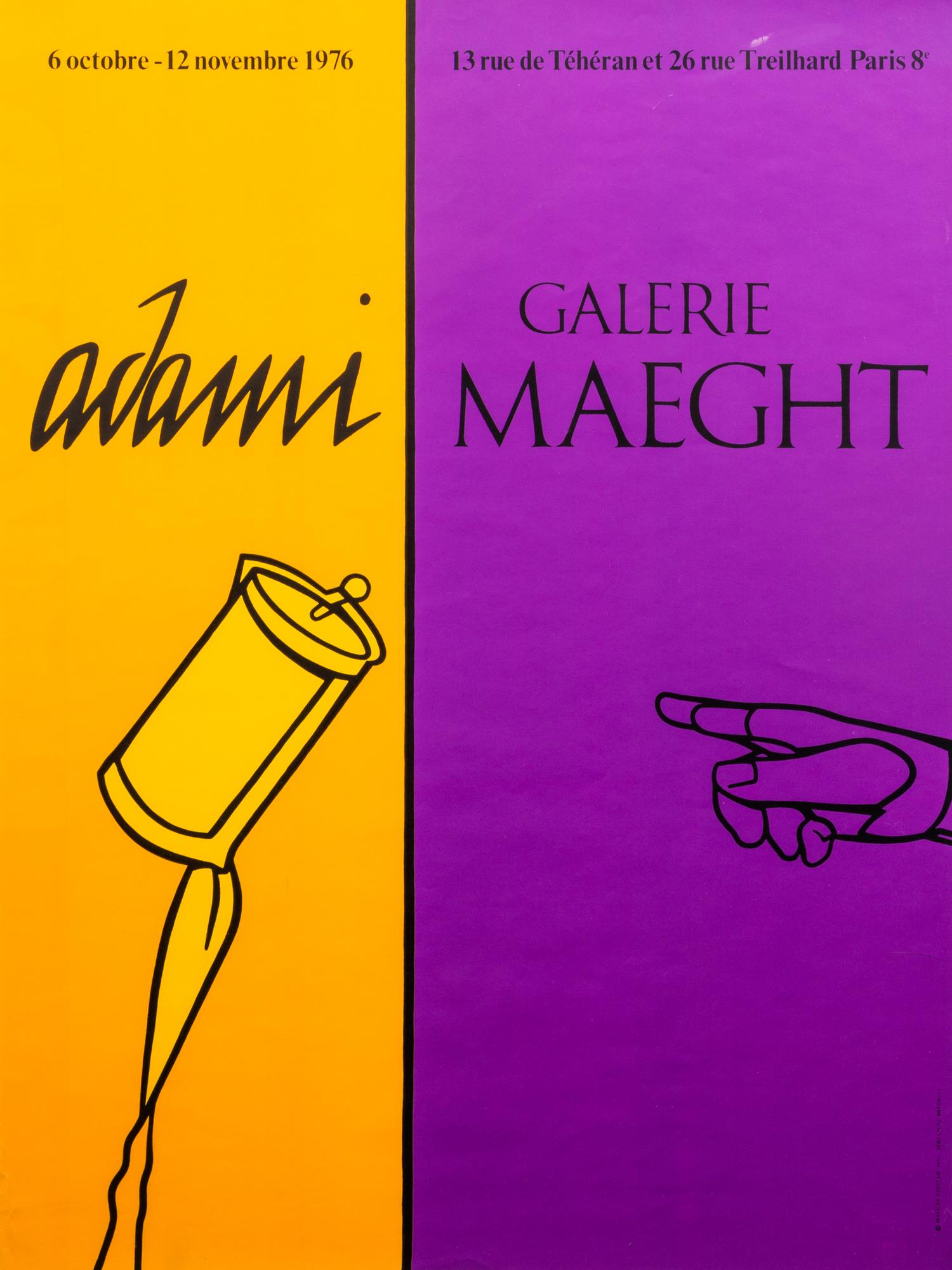 After Valerio Adami, (Italian, b. 1935), Galerie Maeght, 1976