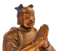 A Chinese Gilt Figure of a Boy