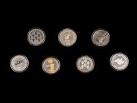 A Group of Seven Chicago Bulls Last Dance Era Commemorative Coins
