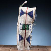 Sioux Child's Beaded Hide Cradle