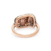 LOW KARAT ROSE GOLD AND DIAMOND RING