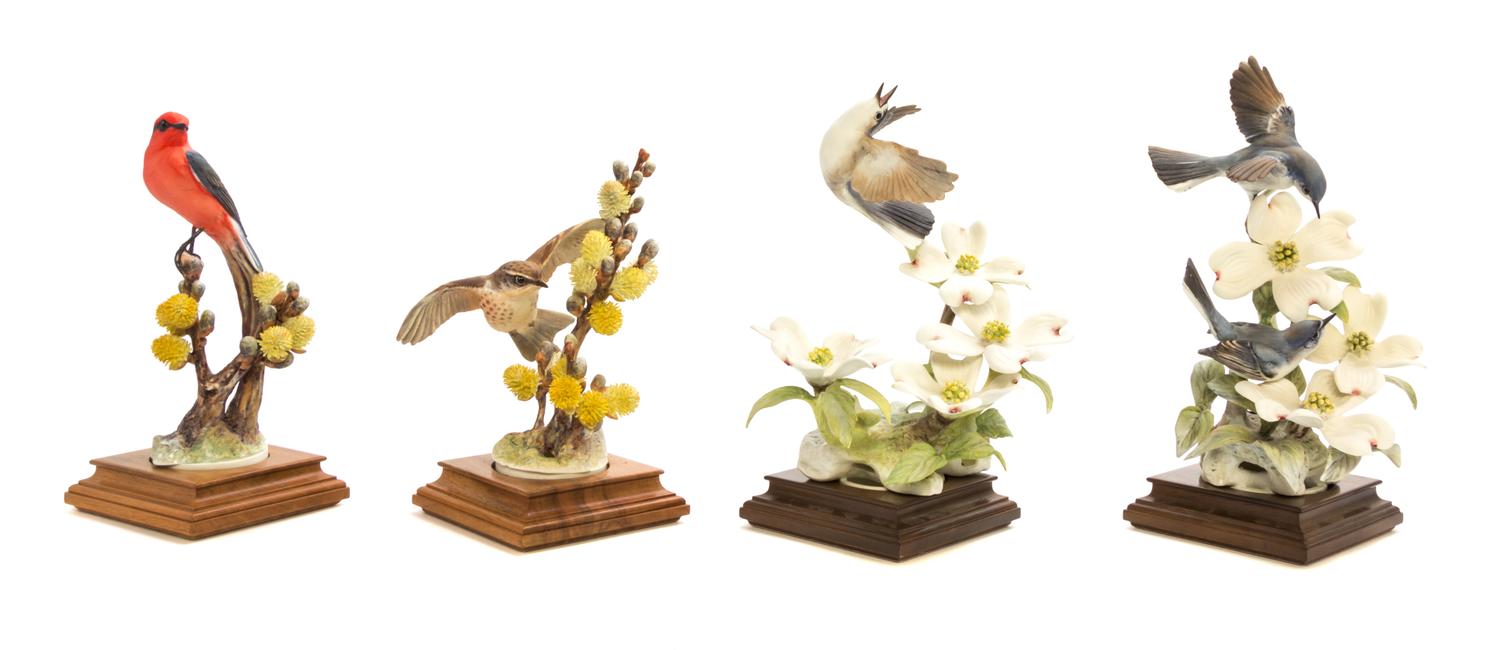 Two Pairs of Royal Worcester Porcelain Models of Birds Height of first 9 1/4 inches. — MODELED BY DOROTHY DOUGHTY