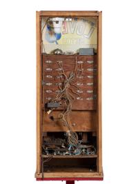 An Exhibit Supply Co. 1 Cent Love Meter on Stand