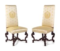 A Set of Eight Louis XIV Style Painted Dining Chairs