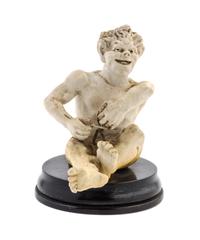 A Martin Brothers Stoneware Figure Height overall 5 1/4 inches. — LATE 19TH CENTURY